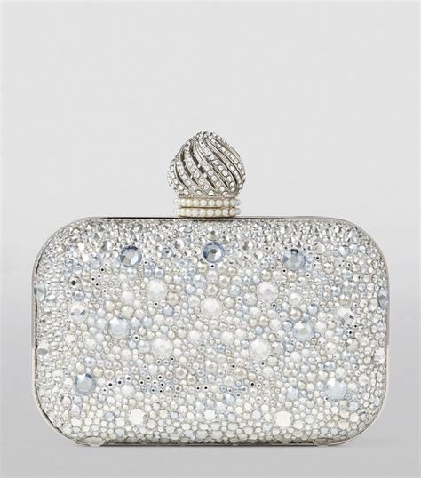 Womens Jimmy Choo Multi Mini Crystal Embellished Cloud Clutch Bag