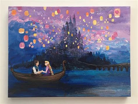 Tangled I See The Lights Disney Paintings Acrylic Painting