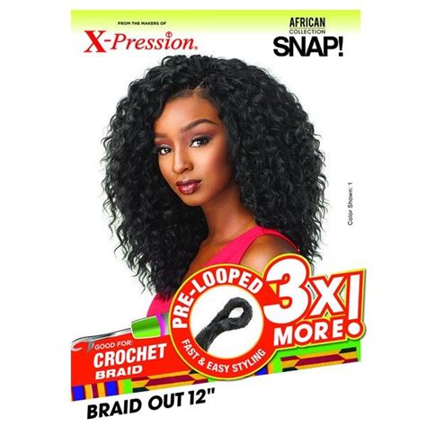 Sensationnel African Collection Snap X Pre Looped Crochet Braid Braid Out Inch Bob Box
