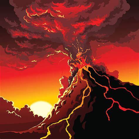 Volcano Eruption Illustrations Royalty Free Vector Graphics And Clip Art