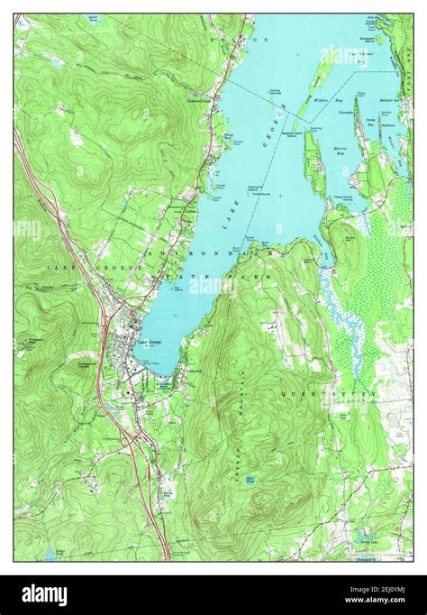 Lake George New York Map 1966 124000 United States Of America By