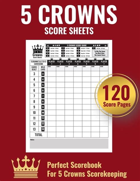 5 Crowns Score Sheets Personal Score Sheets For Scorekeeping Five