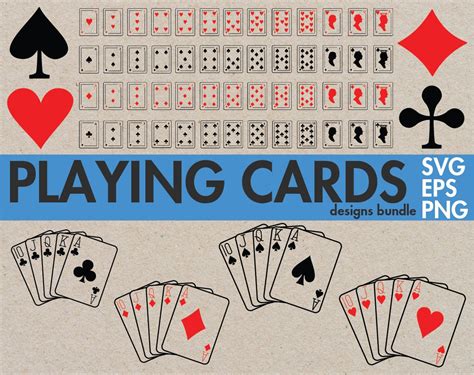 Playing Cards SVG Bundle Playing Cards SVG Files For Cricut | Etsy