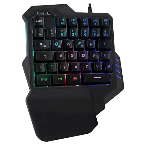 Mini Tastatura Sa Naslonom Za Ruku Rgb Crna Id0181 Logilink