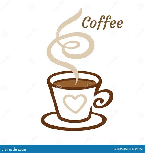Coffee Cup Icon With Smoke Vector Illustration Stock Vector