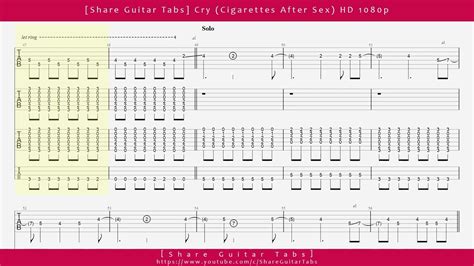 Share Guitar Tabs Cry Cigarettes After Sex Hd 1080p Youtube