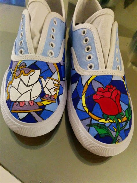 Diy Hand Painted Shoes Beauty And The Beast