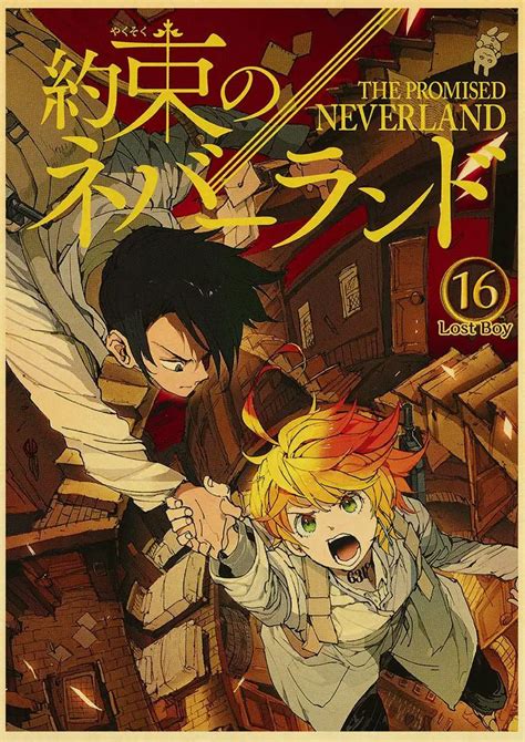 Vintage Poster Art Prints The Promised Neverland Anime Retro Posters