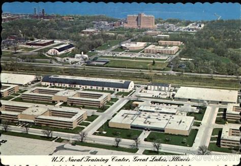 Aerial View Of Us Naval Training Center Naval Great Lakes Naval