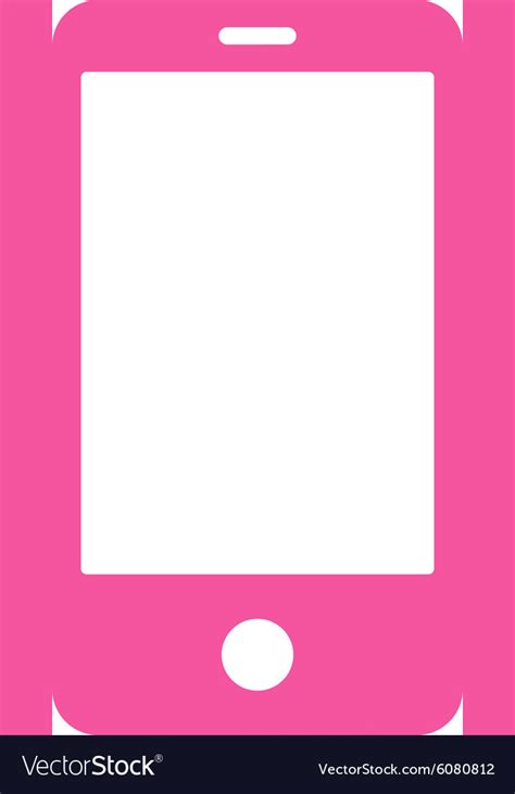 Smartphone Flat Pink Color Icon Royalty Free Vector Image