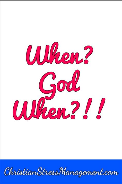 Christian Stress Management: Who? God Who?!!