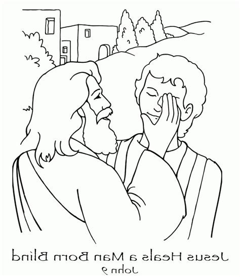 Jesus Heals A Blind Man Coloring Pages Printable