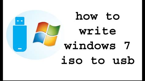 How To Write Windows 7 Iso To Usb Youtube
