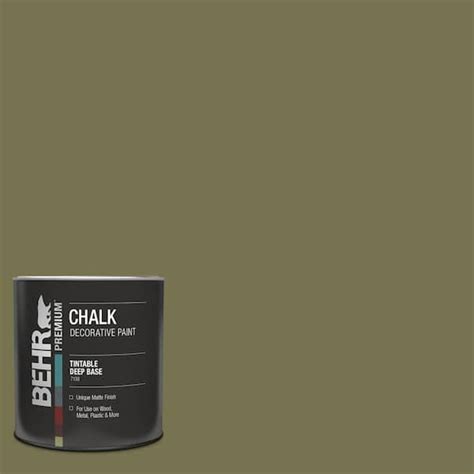 Behr Premium 1 Qt S350 6 Truly Olive Interior Chalk Decorative Paint