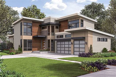 Spacious Contemporary House Plan 23713jd Architectural Designs