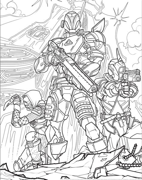 Incrediblearacter coloring pages fortnite print and color com super. Ahead Of Destiny 2's Release, An Official Destiny Coloring ...