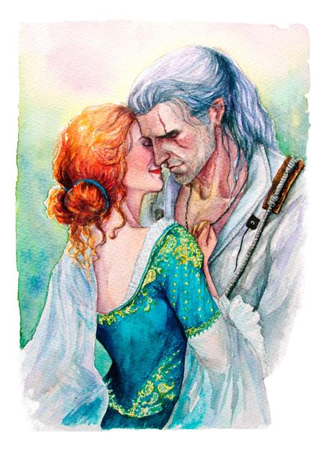 Geralt De Rivia Et Triss Merigold Ensemble Le Witcher Etsy The