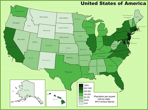 Population Density Map United States United States Map