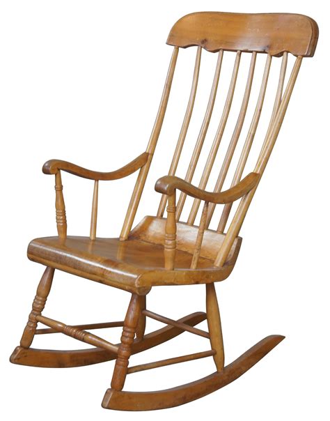 Antique Early American Country Farmhouse Pine Spindle Back Rocking Chair At 1stdibs Farmhouse