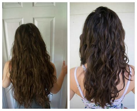 Wavy Hair Before And After Curly Girl Method