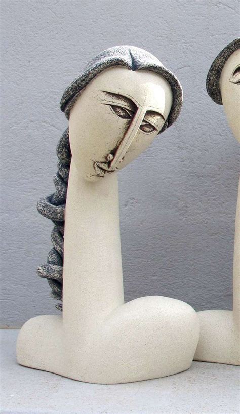 Female Ceramic Sculpture Ceramic Bust Sculpture Beautiful Woman With