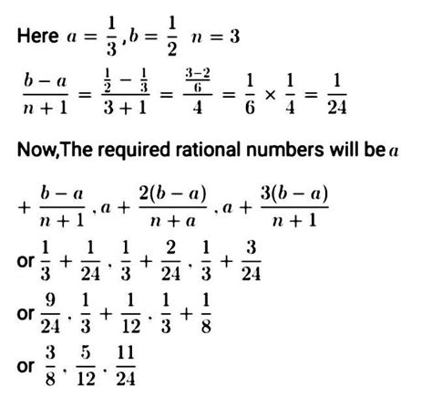 Find Three Rational Numbers Between The Following