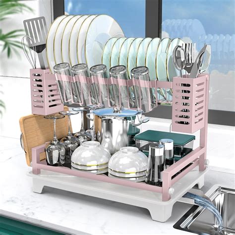 Amazon B Land Dish Drying Rack 2 Tier Dish Racks For Kitchen