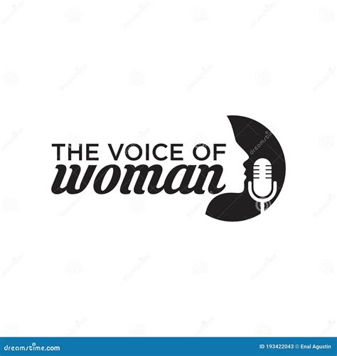 Woman Voice Or Singer Logo Design Template Stock Vector Illustration
