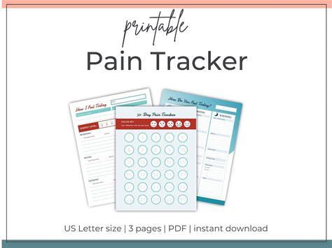 Pain Tracker Chronic Pain Tracker Printable Etsy