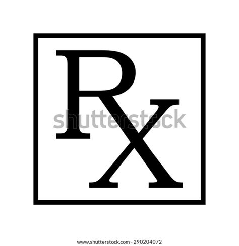 Medicine Symbol Rx Prescription Stock Vector Royalty Free 290204072