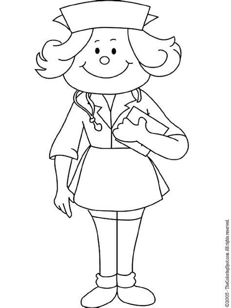 Nurse Coloring Page | Audio Stories for Kids | Free Coloring Pages