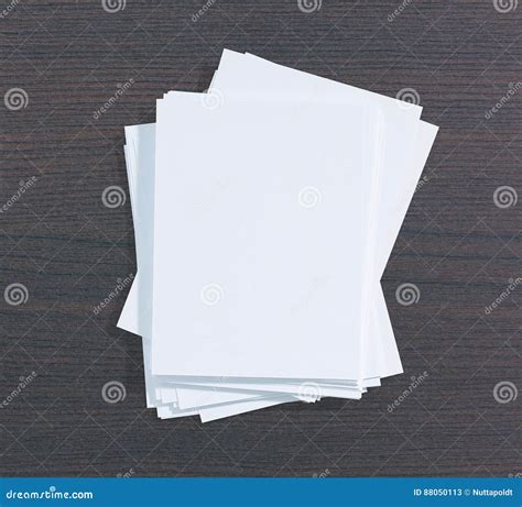 White Paper On Wood Table Of Background Stock Image Image Of Piece