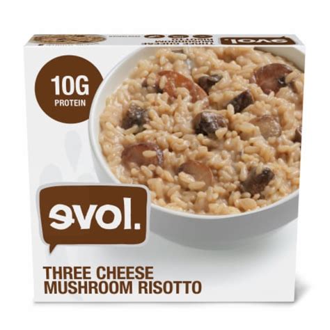 Evol Three Cheese Mushroom Risoto Frozen Meals 9 Oz Frys Food Stores