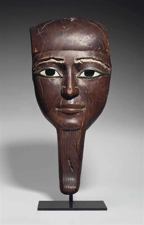 An Egyptian Wood Mask New Kingdom 19th 20th Dynasty 1307 1070 Bc
