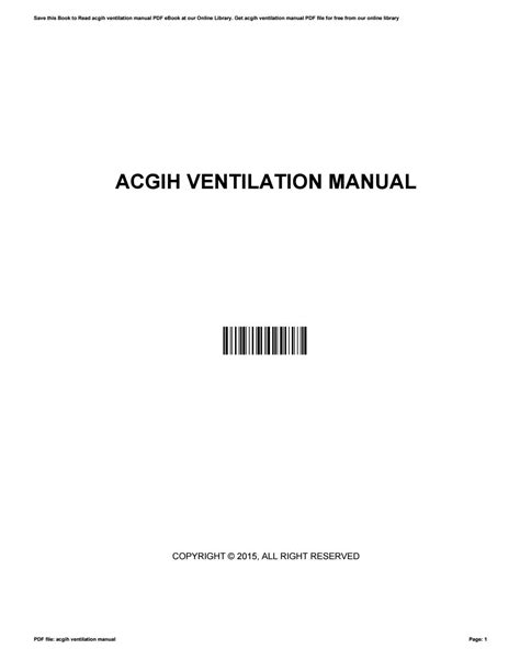Acgih Ventilation Manual By Dwse6 Issuu