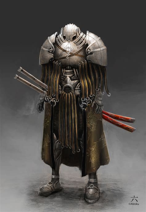 Concept Art Samurai Cyborg 2d Digital Concept