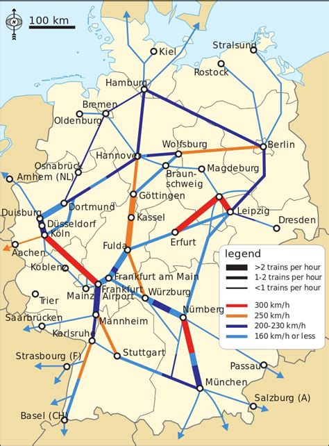 Germany Deutschland Train Rail Maps Gambaran
