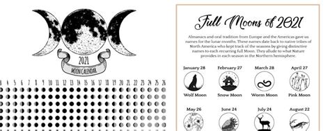 2021 Calendar Printable With Holidays And Moon Phases