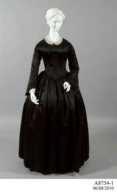 Mourning Dress Satin Probably Worn By Amelia Hackney Maker Unknown