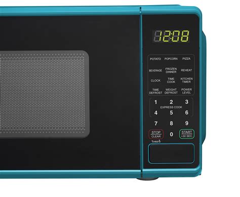 Mainstays 07 Cu Ft Compact Countertop Microwave Oven Teal New