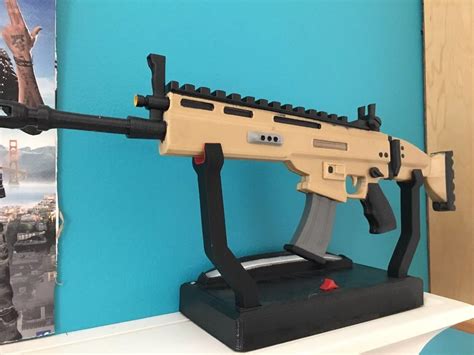 Fortnite Scar Replica Full Size Prop Machine Gun Game Life