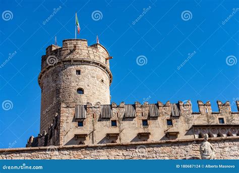 Medieval Castle Called Castello Del Buonconsiglio Trento Italy Stock