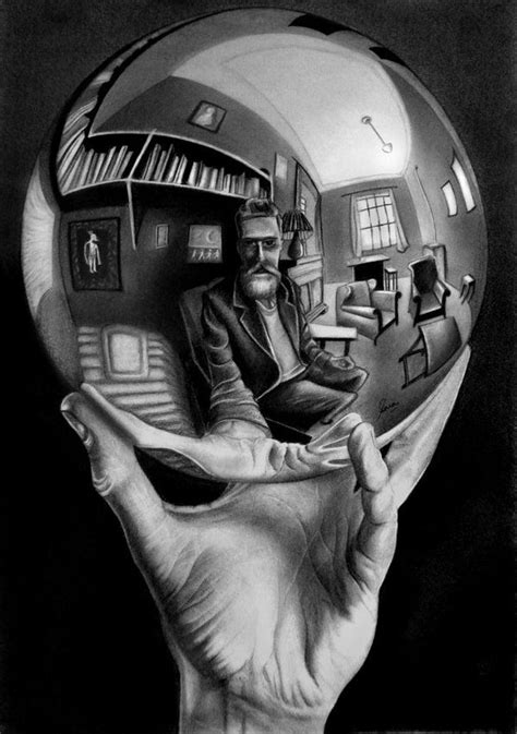 M C Eschers Hand With A Reflecting Sphere Reflection Art Escher