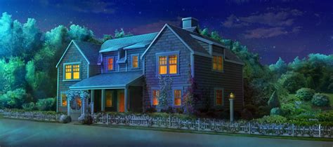 Landschaft Wohnung Animationshintergrund Fantasielandschaft Anime