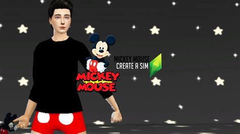 The Sims 4 Create A Sim Mickey Mouse Mickey Mouse Inspired Youtube