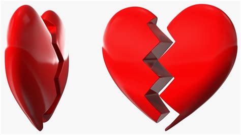 Broken Heart Emoji 3d Model 11 3ds Blend C4d Fbx Max Ma Lxo