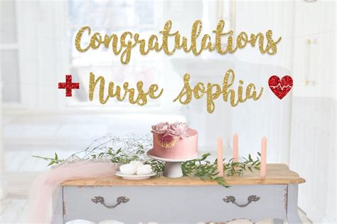 Nurse Banner Nurse Graduation Party Decorations Nurse Grad Etsy