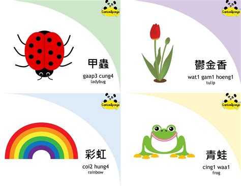 Spring Themed Bilingual Chinese English Vocabulary Flashcards