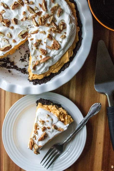 I made it just like the recipe,but i added extra pumpkin spice,so the cream cheese wouldn't over take the pumpkin flavor. No Bake Pumpkin Cheesecake Pie | A Wicked Whisk