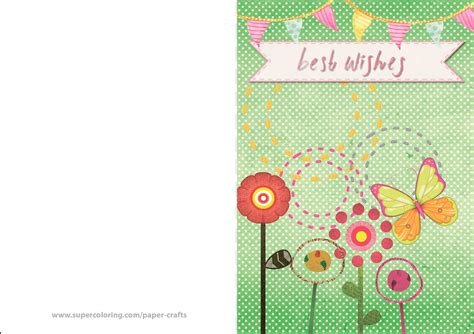 Best Wishes Card Free Printable Papercraft Templates
